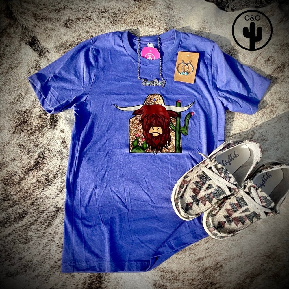 Heather Lapis Graphic T-Shirt with Highlander Design